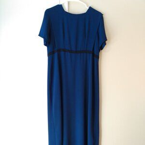 Handmade Blue Dress 40"B 32"W Modest Amish Mennonite Cape Bodice Lagenlook